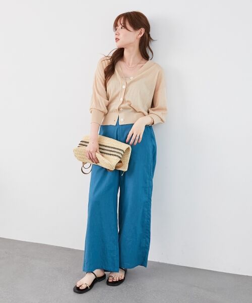 le.coeur blanc / ルクールブラン その他パンツ | 《夏に向けた快適な1枚》麻ワイドクロップドパンツ | 詳細29