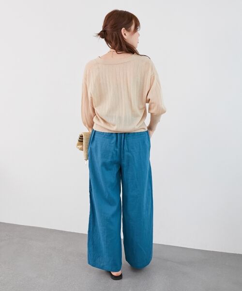 le.coeur blanc / ルクールブラン その他パンツ | 《夏に向けた快適な1枚》麻ワイドクロップドパンツ | 詳細30