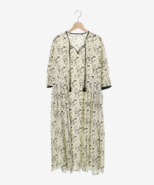 le.coeur blanc / ルクールブラン ロング・マキシ丈ワンピース | フラワーモチーフスキッパーワンピース | 詳細1