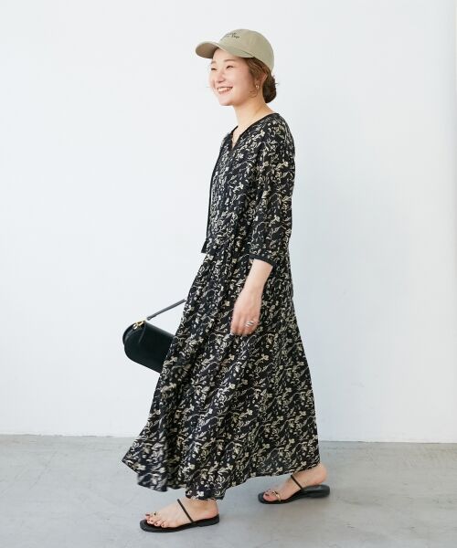 le.coeur blanc / ルクールブラン ロング・マキシ丈ワンピース | フラワーモチーフスキッパーワンピース | 詳細14