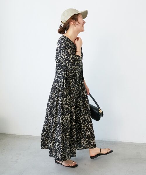 le.coeur blanc / ルクールブラン ロング・マキシ丈ワンピース | フラワーモチーフスキッパーワンピース | 詳細15