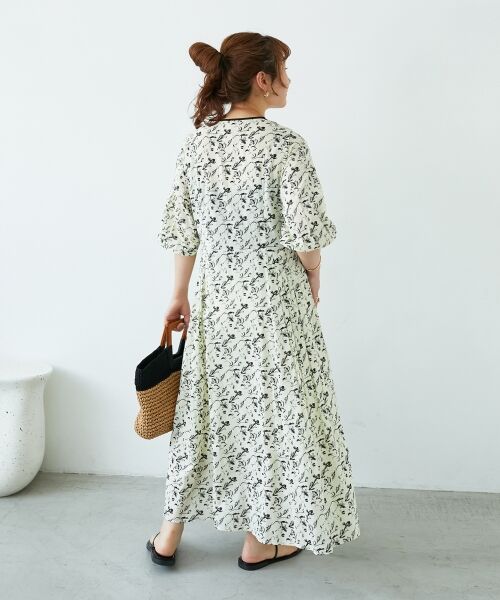 le.coeur blanc / ルクールブラン ロング・マキシ丈ワンピース | フラワーモチーフスキッパーワンピース | 詳細6