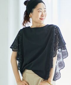 le.coeur blanc / ルクールブラン カットソー | 《手洗い可能》スカラップレーススリーブカットソー