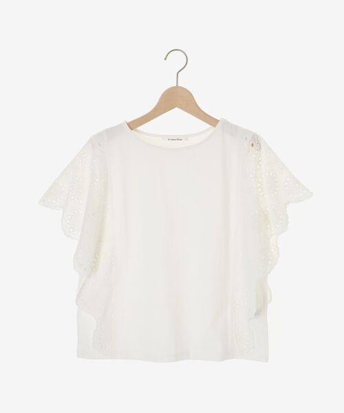le.coeur blanc / ルクールブラン カットソー | 《手洗い可能》スカラップレーススリーブカットソー | 詳細1