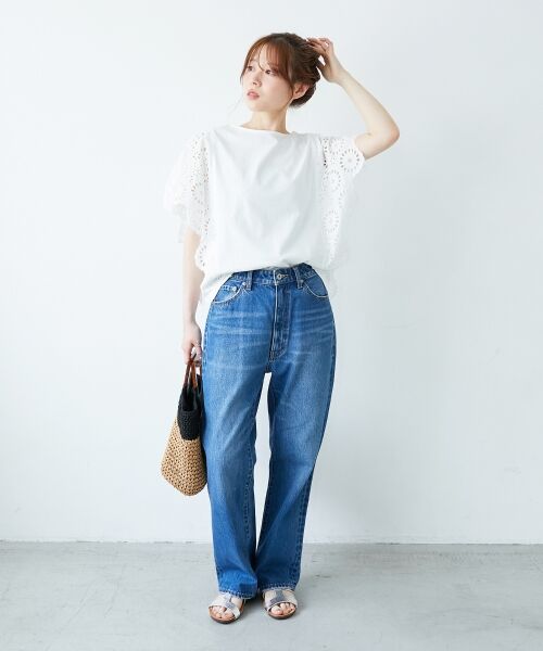 le.coeur blanc / ルクールブラン カットソー | 《手洗い可能》スカラップレーススリーブカットソー | 詳細10