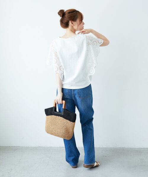 le.coeur blanc / ルクールブラン カットソー | 《手洗い可能》スカラップレーススリーブカットソー | 詳細12