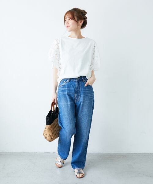 le.coeur blanc / ルクールブラン カットソー | 《手洗い可能》スカラップレーススリーブカットソー | 詳細13