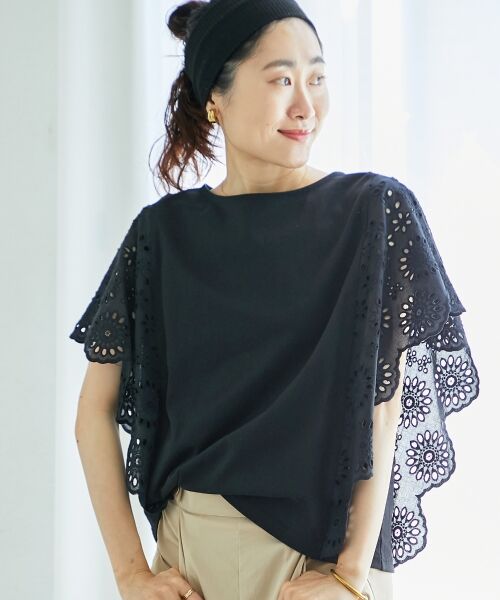 le.coeur blanc / ルクールブラン カットソー | 《手洗い可能》スカラップレーススリーブカットソー | 詳細16