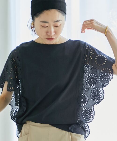 le.coeur blanc / ルクールブラン カットソー | 《手洗い可能》スカラップレーススリーブカットソー | 詳細17