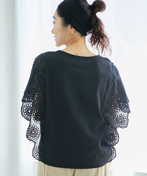 le.coeur blanc / ルクールブラン カットソー | 《手洗い可能》スカラップレーススリーブカットソー | 詳細20