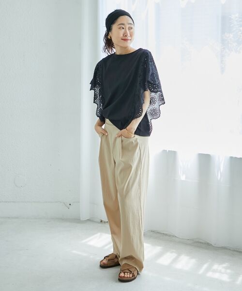 le.coeur blanc / ルクールブラン カットソー | 《手洗い可能》スカラップレーススリーブカットソー | 詳細21