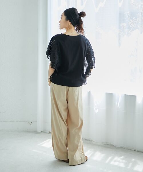 le.coeur blanc / ルクールブラン カットソー | 《手洗い可能》スカラップレーススリーブカットソー | 詳細23