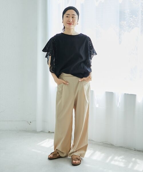 le.coeur blanc / ルクールブラン カットソー | 《手洗い可能》スカラップレーススリーブカットソー | 詳細26