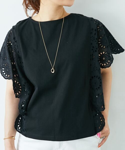 le.coeur blanc / ルクールブラン カットソー | 《手洗い可能》スカラップレーススリーブカットソー | 詳細28