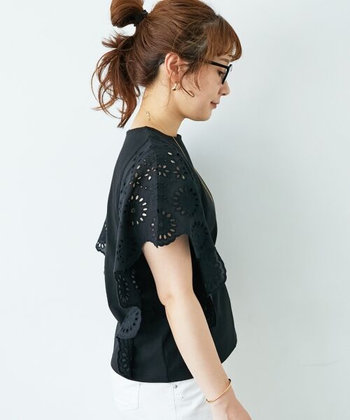 le.coeur blanc / ルクールブラン カットソー | 《手洗い可能》スカラップレーススリーブカットソー | 詳細29