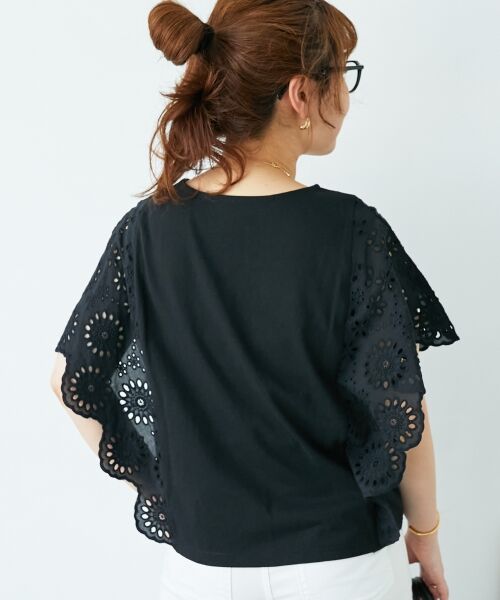 le.coeur blanc / ルクールブラン カットソー | 《手洗い可能》スカラップレーススリーブカットソー | 詳細30