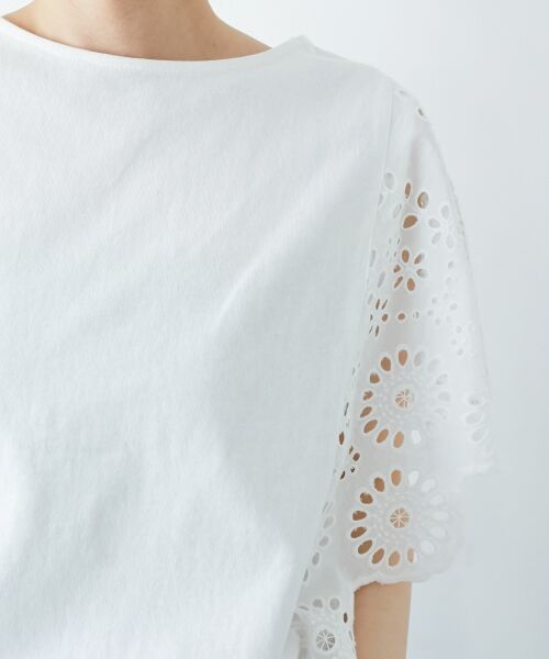 le.coeur blanc / ルクールブラン カットソー | 《手洗い可能》スカラップレーススリーブカットソー | 詳細6
