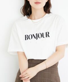 le.coeur blanc / ルクールブラン Tシャツ | 《手洗い可能》パールロゴTシャツ