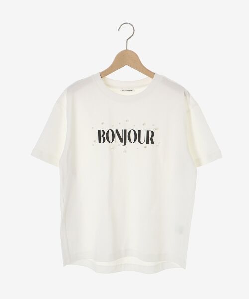 le.coeur blanc / ルクールブラン Tシャツ | 《手洗い可能》パールロゴTシャツ | 詳細1