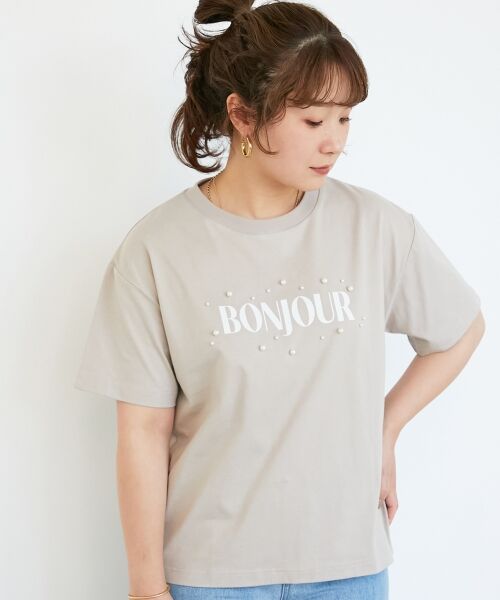 le.coeur blanc / ルクールブラン Tシャツ | 《手洗い可能》パールロゴTシャツ | 詳細19