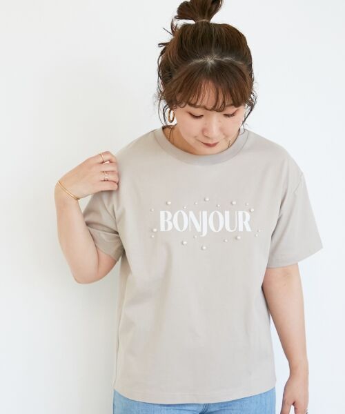 le.coeur blanc / ルクールブラン Tシャツ | 《手洗い可能》パールロゴTシャツ | 詳細20