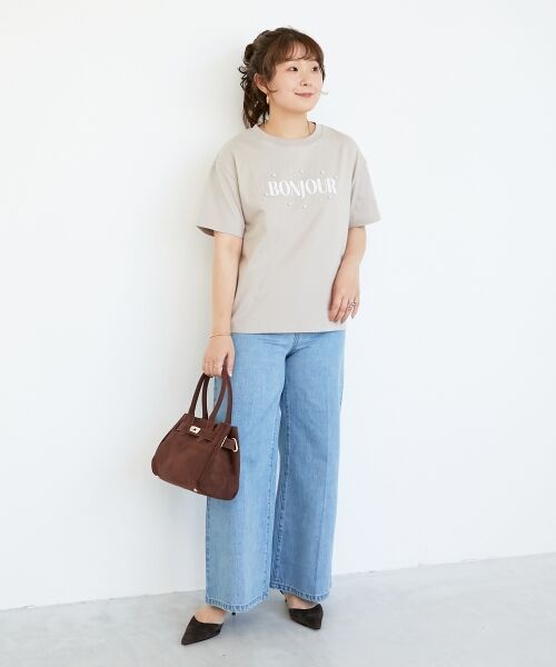 le.coeur blanc / ルクールブラン Tシャツ | 《手洗い可能》パールロゴTシャツ | 詳細22