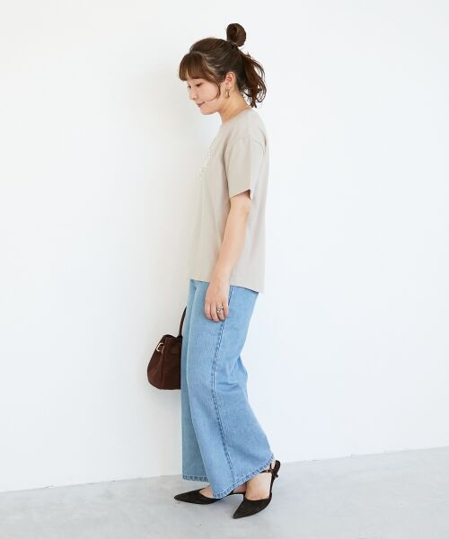 le.coeur blanc / ルクールブラン Tシャツ | 《手洗い可能》パールロゴTシャツ | 詳細25