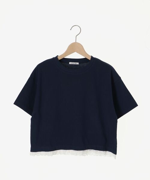 le.coeur blanc / ルクールブラン Tシャツ | 《手洗い可能》komatsu.裾レースクロップドTシャツ | 詳細1