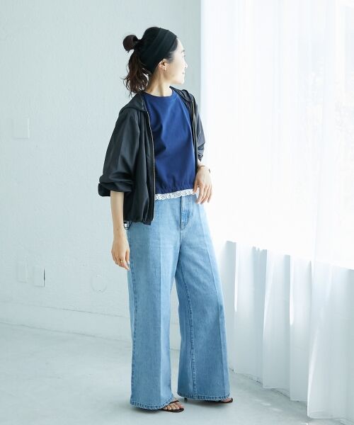 le.coeur blanc / ルクールブラン Tシャツ | 《手洗い可能》komatsu.裾レースクロップドTシャツ | 詳細12