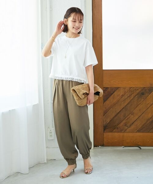 le.coeur blanc / ルクールブラン Tシャツ | 《手洗い可能》komatsu.裾レースクロップドTシャツ | 詳細26