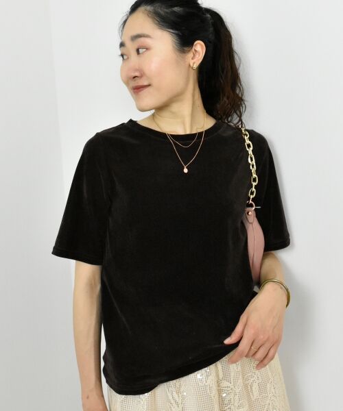 le.coeur blanc / ルクールブラン Tシャツ | シアーベロアTシャツ | 詳細16