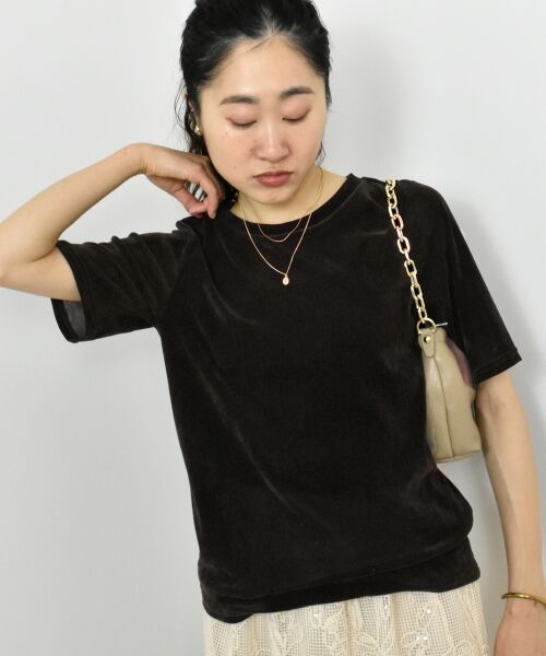 le.coeur blanc / ルクールブラン Tシャツ | シアーベロアTシャツ | 詳細17