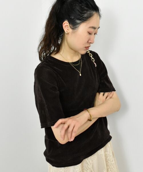 le.coeur blanc / ルクールブラン Tシャツ | シアーベロアTシャツ | 詳細18