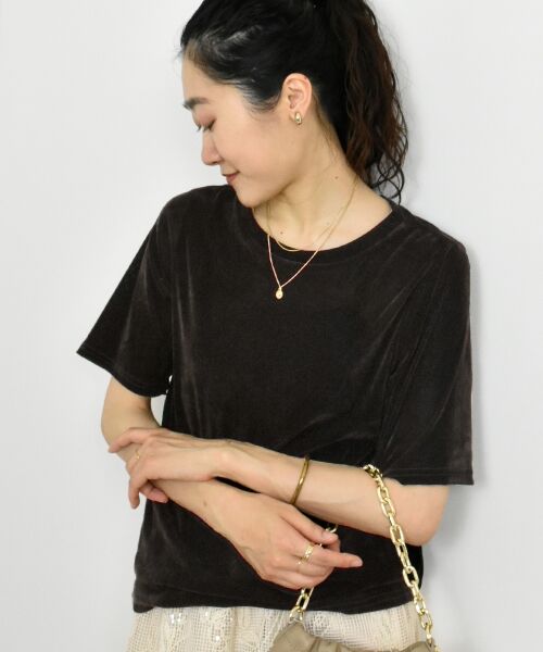 le.coeur blanc / ルクールブラン Tシャツ | シアーベロアTシャツ | 詳細21