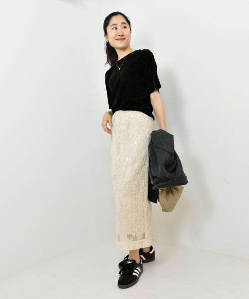 le.coeur blanc / ルクールブラン Tシャツ | シアーベロアTシャツ | 詳細25