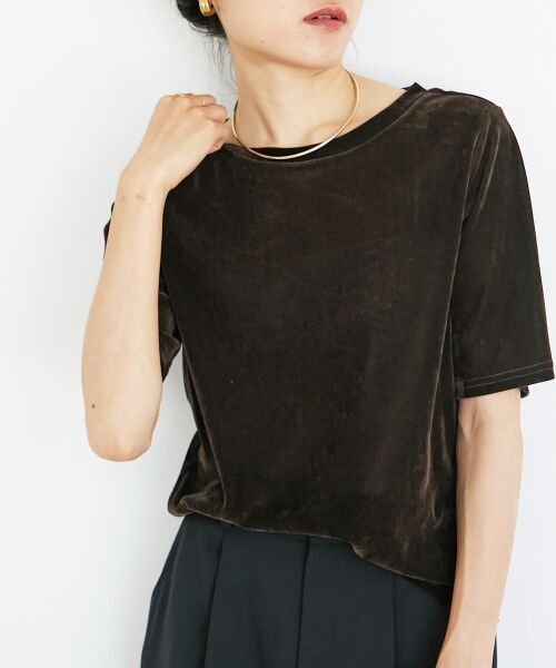 le.coeur blanc / ルクールブラン Tシャツ | シアーベロアTシャツ | 詳細4