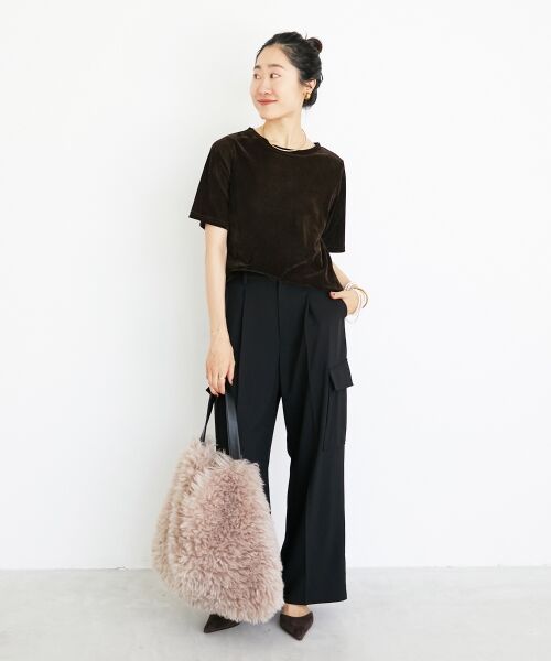 le.coeur blanc / ルクールブラン Tシャツ | シアーベロアTシャツ | 詳細7