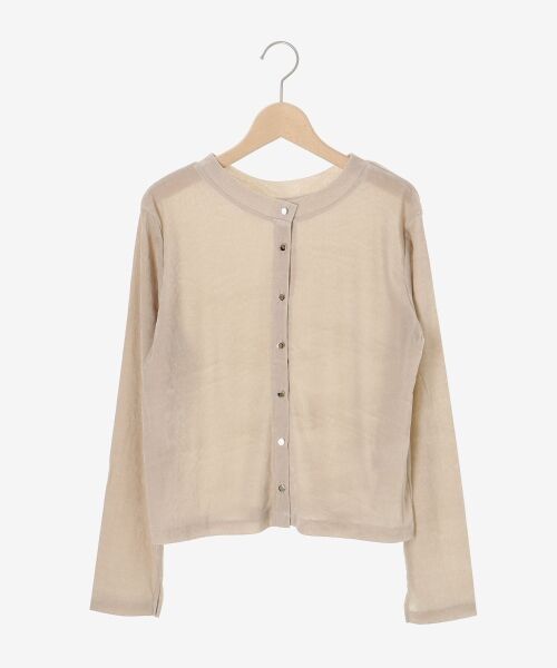 le.coeur blanc / ルクールブラン カーディガン・ボレロ | シアーベロア2WAYカーディガン | 詳細1