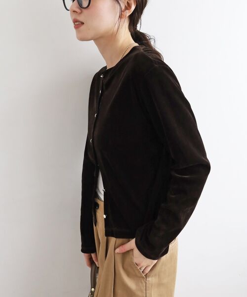 le.coeur blanc / ルクールブラン カーディガン・ボレロ | シアーベロア2WAYカーディガン | 詳細16