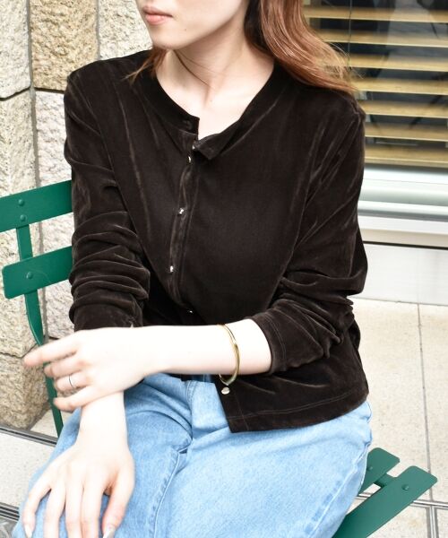 le.coeur blanc / ルクールブラン カーディガン・ボレロ | シアーベロア2WAYカーディガン | 詳細21