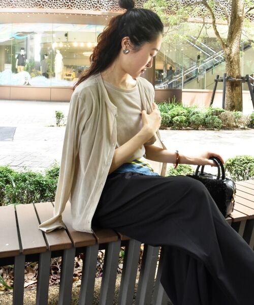 le.coeur blanc / ルクールブラン カーディガン・ボレロ | シアーベロア2WAYカーディガン | 詳細7