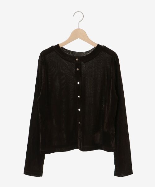 le.coeur blanc / ルクールブラン カーディガン・ボレロ | シアーベロア2WAYカーディガン | 詳細9