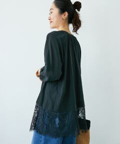 le.coeur blanc / ルクールブラン シャツ・ブラウス | レースヘムスキッパーブラウス