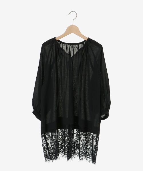 le.coeur blanc / ルクールブラン シャツ・ブラウス | レースヘムスキッパーブラウス | 詳細1