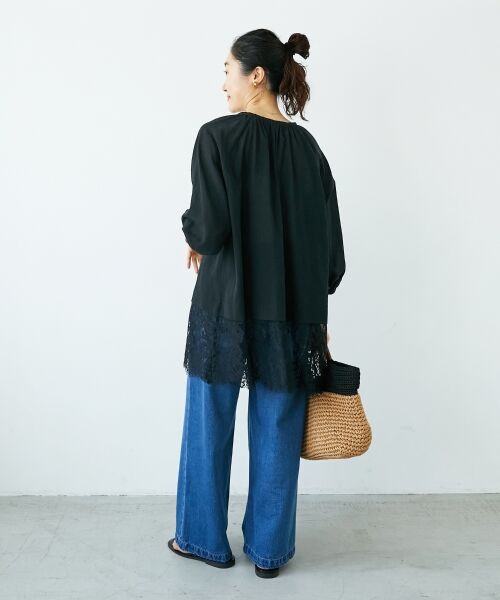 le.coeur blanc / ルクールブラン シャツ・ブラウス | レースヘムスキッパーブラウス | 詳細13