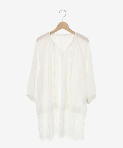 le.coeur blanc / ルクールブラン シャツ・ブラウス | レースヘムスキッパーブラウス | 詳細14