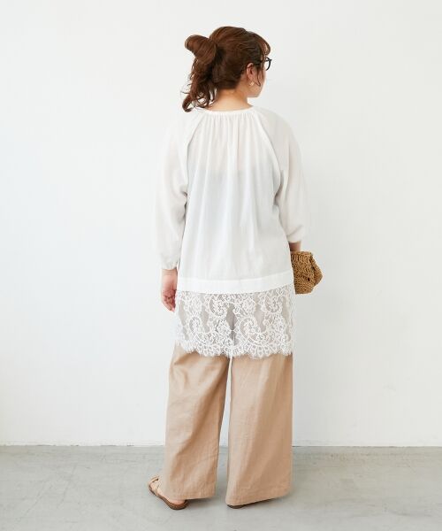 le.coeur blanc / ルクールブラン シャツ・ブラウス | レースヘムスキッパーブラウス | 詳細27