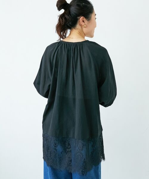 le.coeur blanc / ルクールブラン シャツ・ブラウス | レースヘムスキッパーブラウス | 詳細7