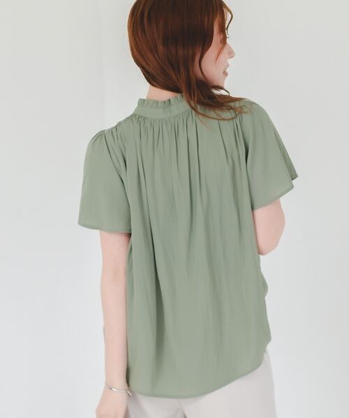 le.coeur blanc / ルクールブラン シャツ・ブラウス | パウダーサテンシャーリングフレンチブラウス | 詳細19