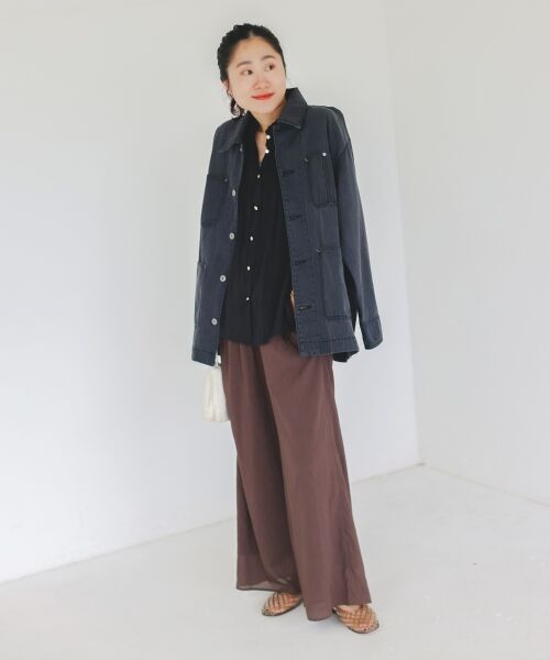 le.coeur blanc / ルクールブラン シャツ・ブラウス | パウダーサテンシャーリングフレンチブラウス | 詳細26